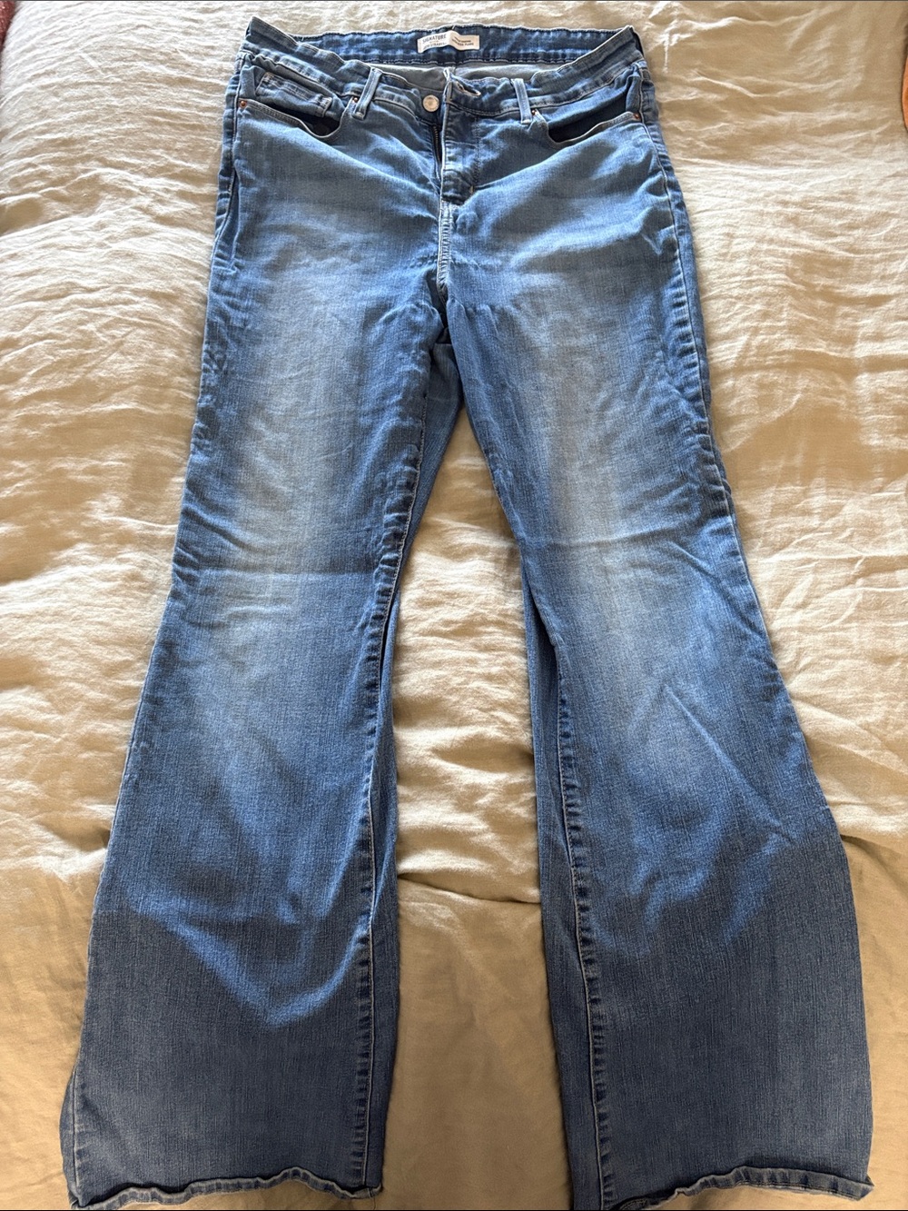 Signature by Levi Strauss Light Blue Flare Jeans